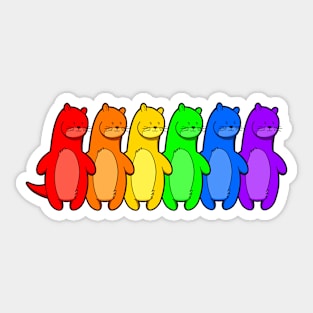 Gay Otter Rainbow Pride Sticker
